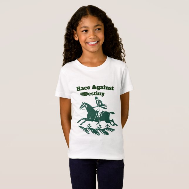Race Against Destiny – Vintage Equestrian Graphic T-Shirt (Front Full)