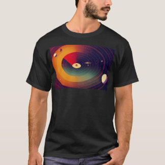 Race Around Saturn Vintage Travel Design 2 T-Shirt