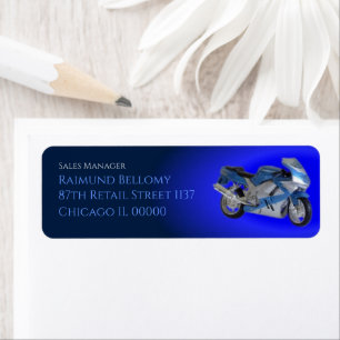 Race Bike Return Address Labels