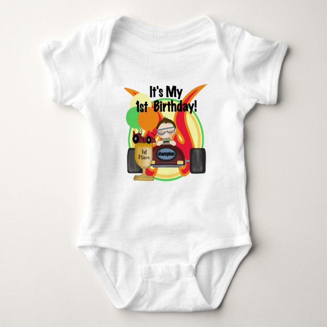 Race Car 1st Birthday Tshirts and Gifts (Front)