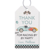 Race Car 2nd Birthday Thank You Gift Tags