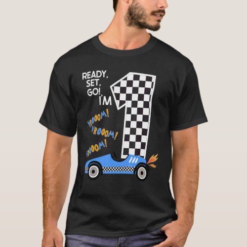 Race Car 3rd Birthday Party Racing Car Driver 3 Bi T_Shirt