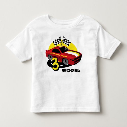 Race Car 3rd Birthday Shirt