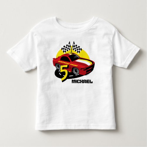 Race Car 5th Birthday Shirt