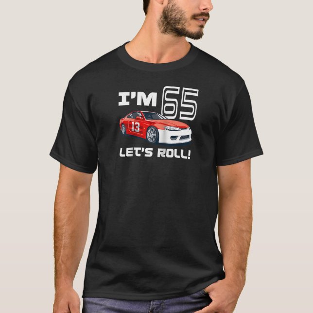 Race Car 65th Birthday Boy Racecar Racing 65 Year  T-Shirt (Front)