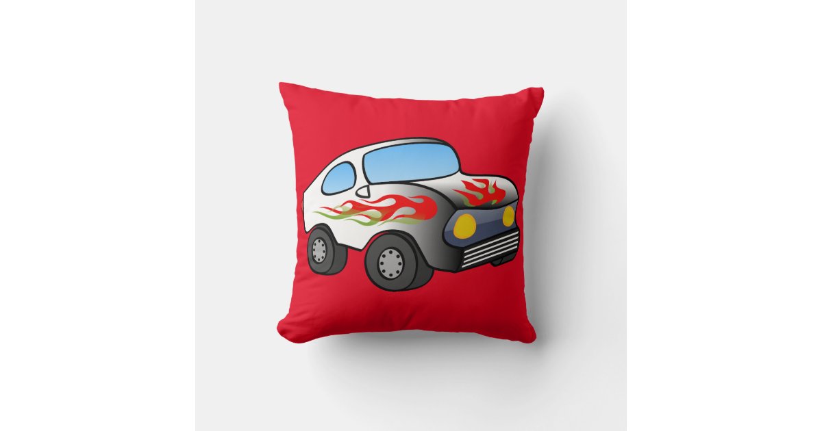 Race Car Accent Pillow Zazzle