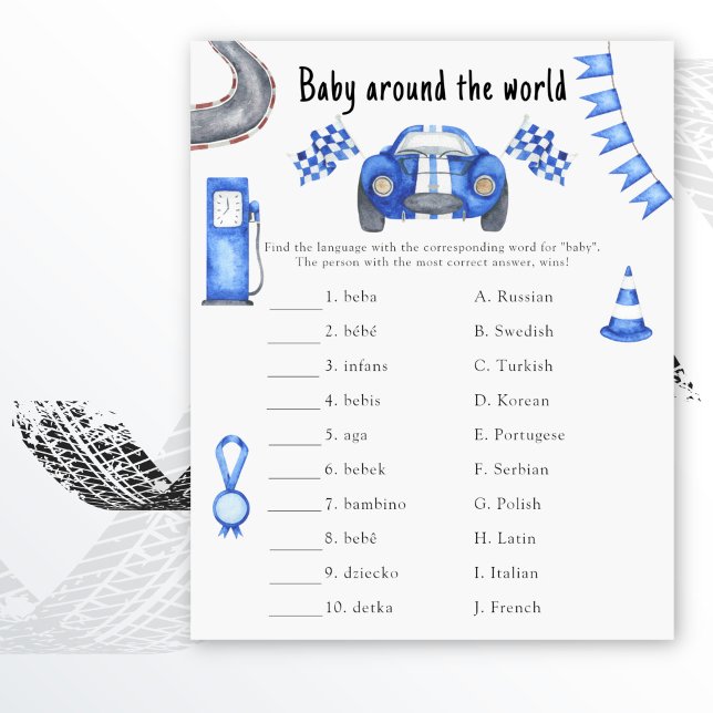 Race car - Baby around the world game (Creator Uploaded)