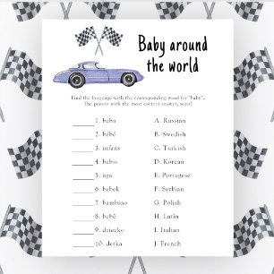 Race car - Baby around the world game