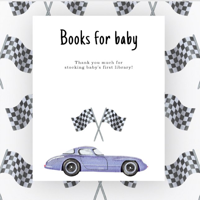 Race car baby shower Books for baby Poster (Creator Uploaded)