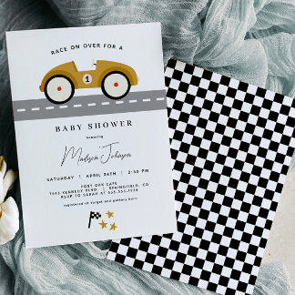 Race Car Baby Shower Invitation