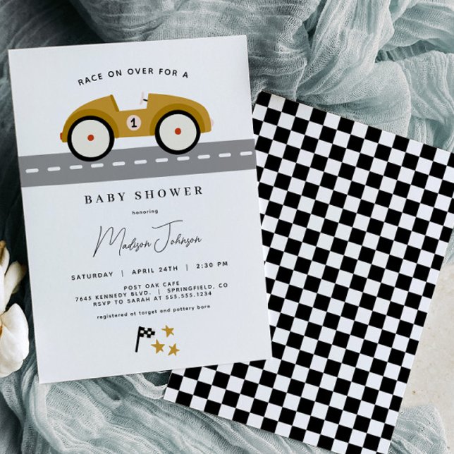Race Car Baby Shower Invitation (Creator Uploaded)