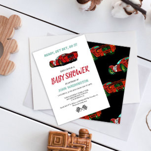 Race Car Baby Shower Invitation