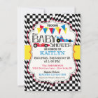 Race Car Baby Shower Invitation Card
