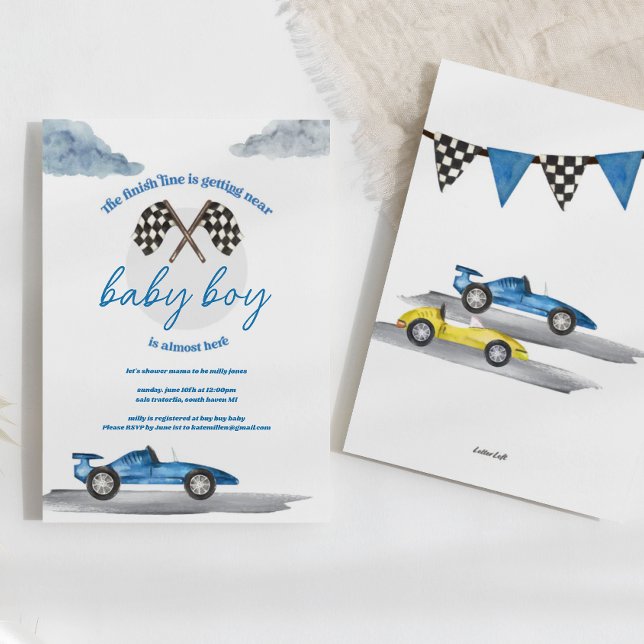Race Car Baby Shower Invitations (Creator Uploaded)