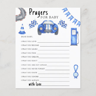 Race car baby shower Prayers for baby