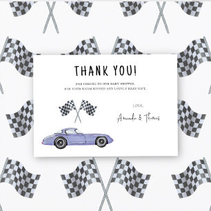 Race car Baby Shower - thank you