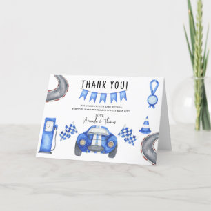 Race car Baby Shower - thank you