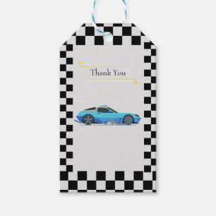 Race Car Baby Shower Theme Gift Tags