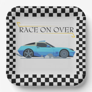 Race Car Baby Shower Theme Paper Plates