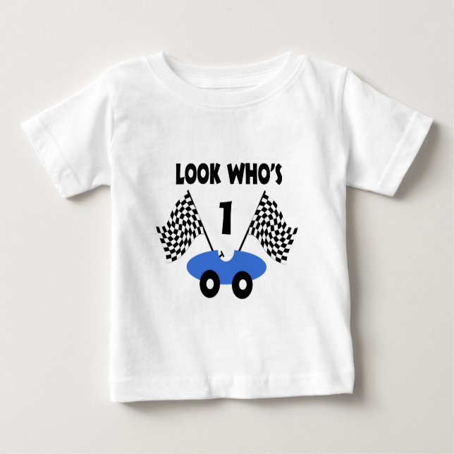 Race Car Birthday Baby T-Shirt (Front)