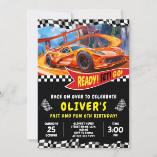 Race Car Birthday Bash Invitation
