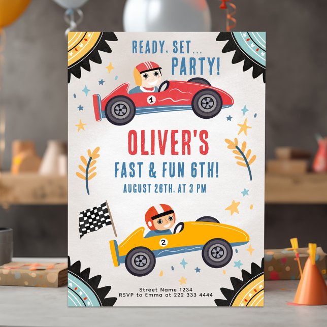 Race Car Birthday Bash Invitation (Creator Uploaded)