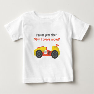 Race Car, Birthday Boy, Old enough to drive Baby T-Shirt
