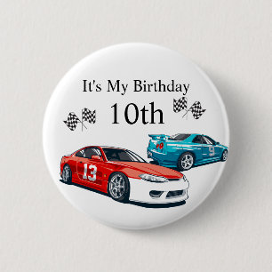 Race Car Birthday, Button