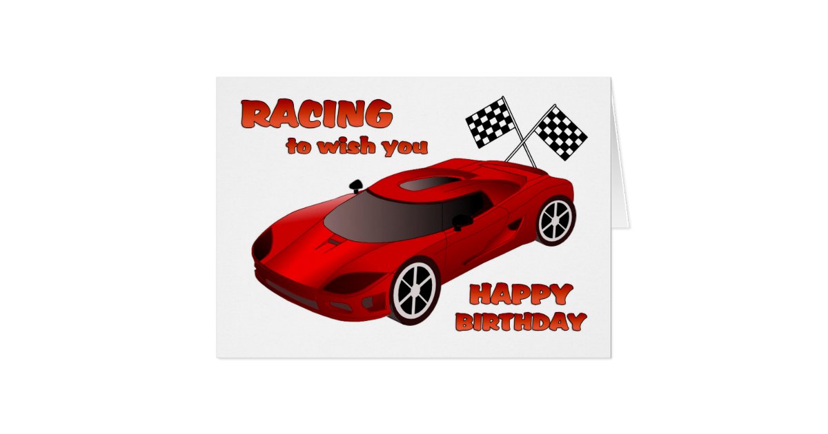 Race Car Birthday Card | Zazzle