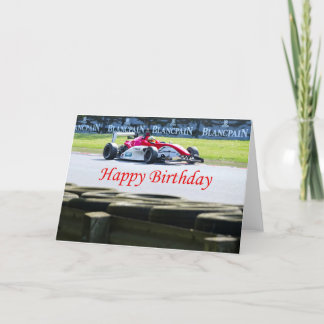 Race car Birthday card