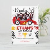Race car birthday, cars birthday, race car party invitation (Standing Front)
