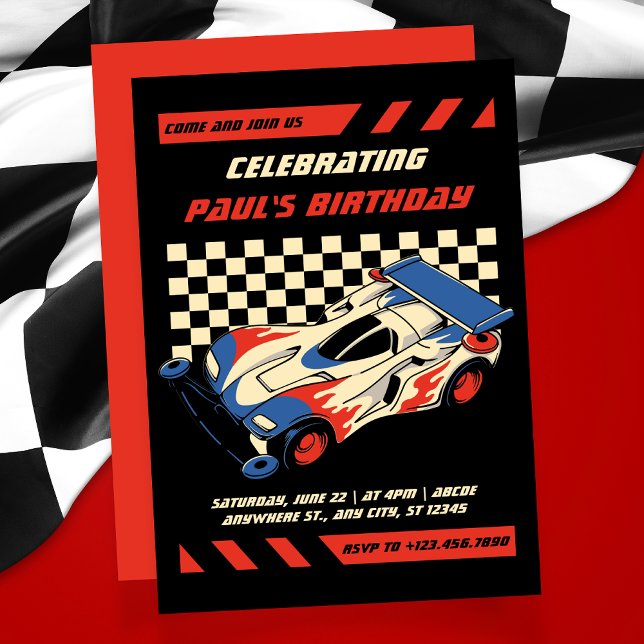 Race Car birthday Invitation (Creator Uploaded)