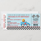 Race Car birthday invitation customizable