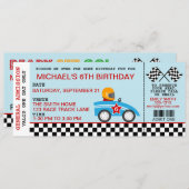 Race Car birthday invitation customizable (Front/Back)