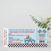 Race Car birthday invitation customizable (Standing Front)