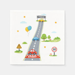 Race Car Birthday Kids Racing Party Napkins