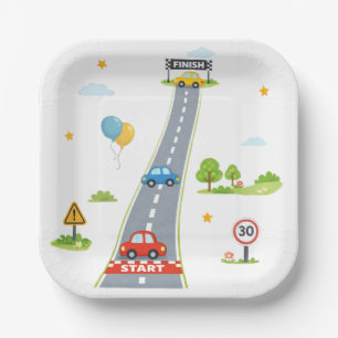 Race Car Birthday Kids Racing Party Paper Plates