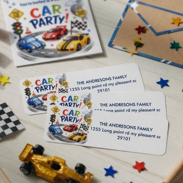 Race Car Birthday  Label (Creator Uploaded)