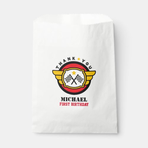 Race Car Birthday Party Favor Bag