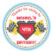 Race Car Birthday Party Favor Stickers