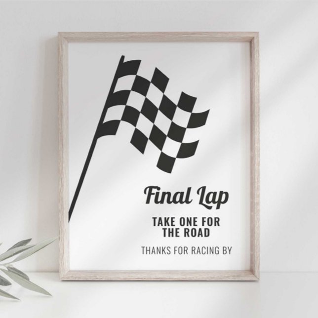Race Car Birthday Party Favors Sign (Creator Uploaded)
