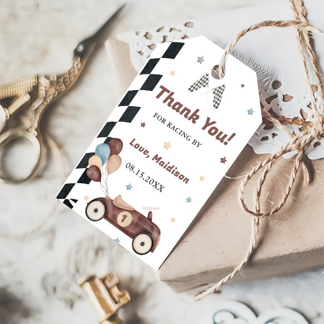  Race Car Birthday Party  Gift Tags (Creator Uploaded)