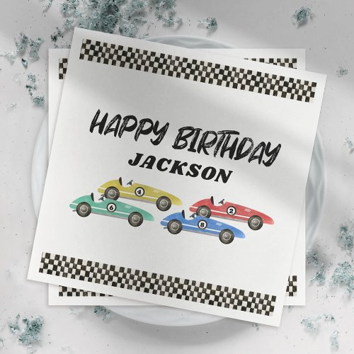 Race Car Birthday Party Napkins
