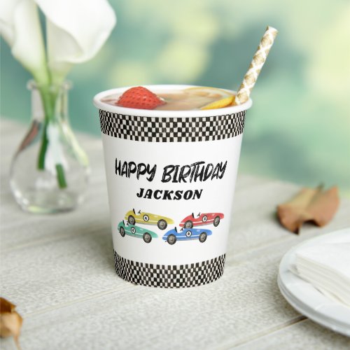 Race Car Birthday Party Paper Cups
