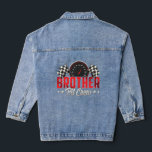 Race Car Birthday Party Racing Family Brother Pit Denim Jacket<br><div class="desc">Race Car Birthday Party Racing Family Brother Pit Crew</div>