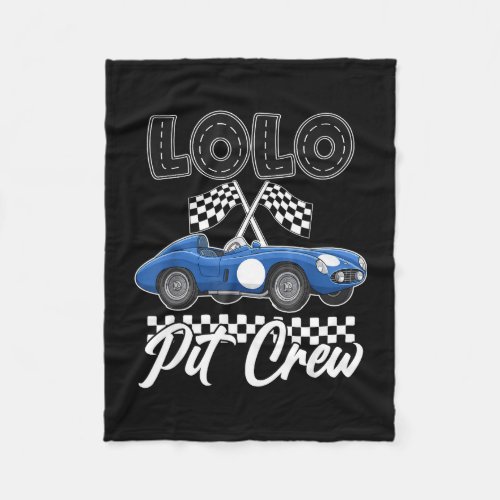Race car birthday party racing family lolo pit fleece blanket