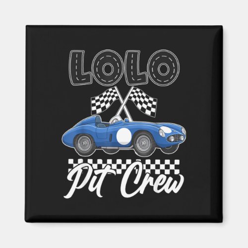 Race car birthday party racing family lolo pit magnet