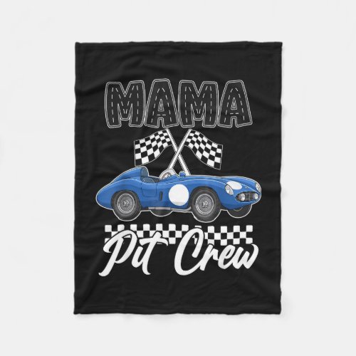 Race car birthday party racing family mama pit fleece blanket