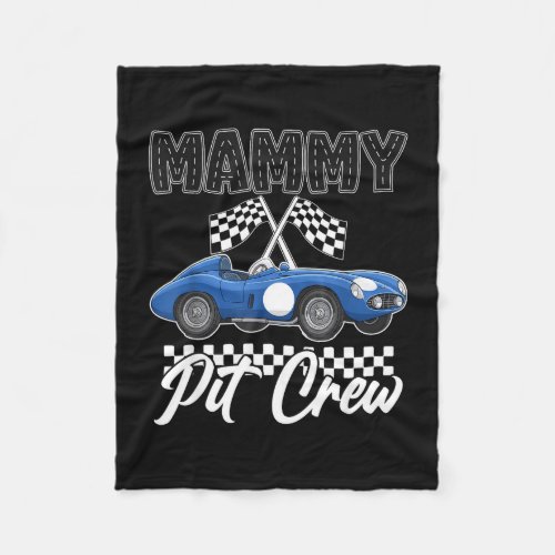 Race car birthday party racing family mammy pit fleece blanket