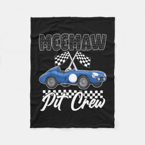 Race car birthday party racing family meemaw pit fleece blanket